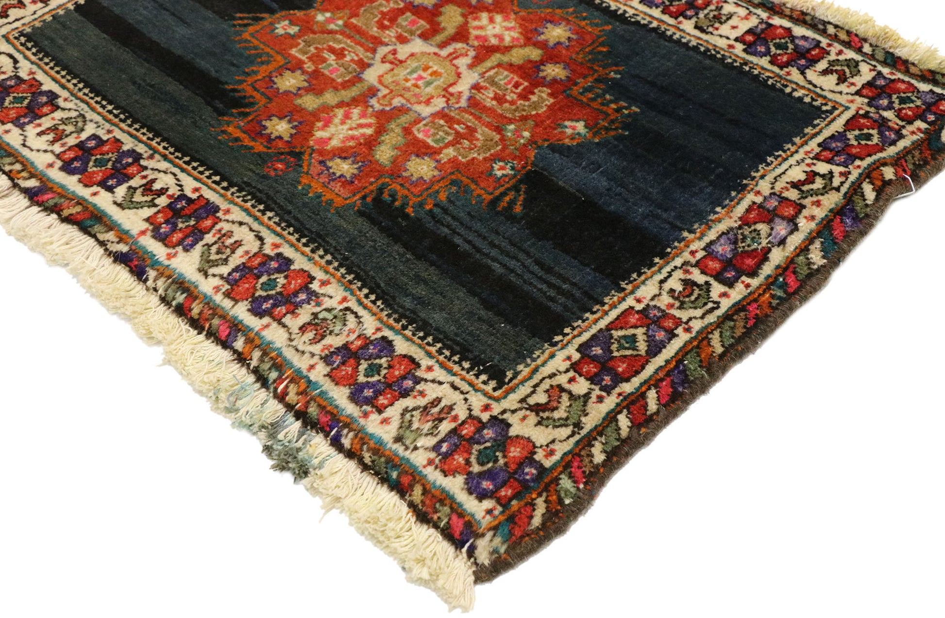 1 x 2 Vintage Persian Tabriz Rug 76204