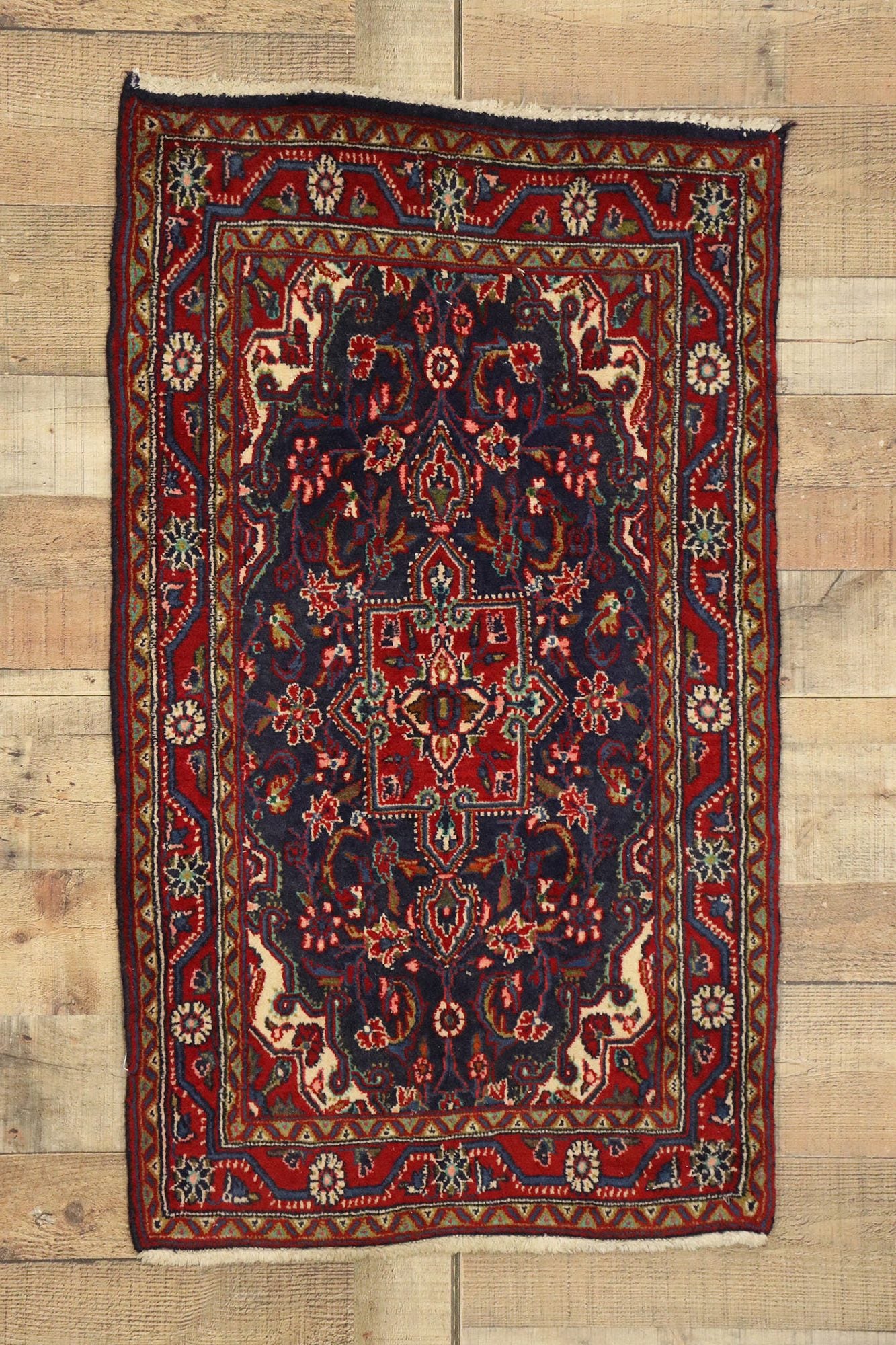 2 x 3 Vintage Hamadan Rug 76208