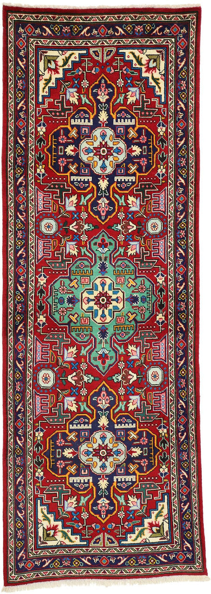 3 x 9 Vintage Persian Tabriz Runner 76214