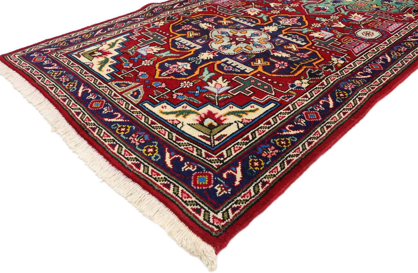 3 x 9 Vintage Persian Tabriz Runner 76214