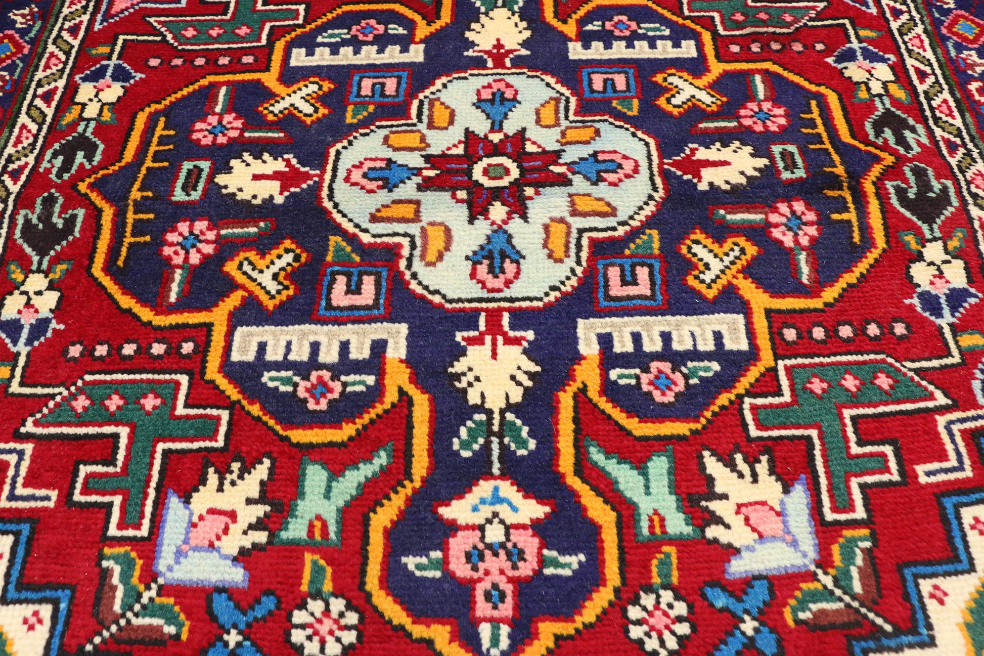 3 x 9 Vintage Persian Tabriz Runner 76214