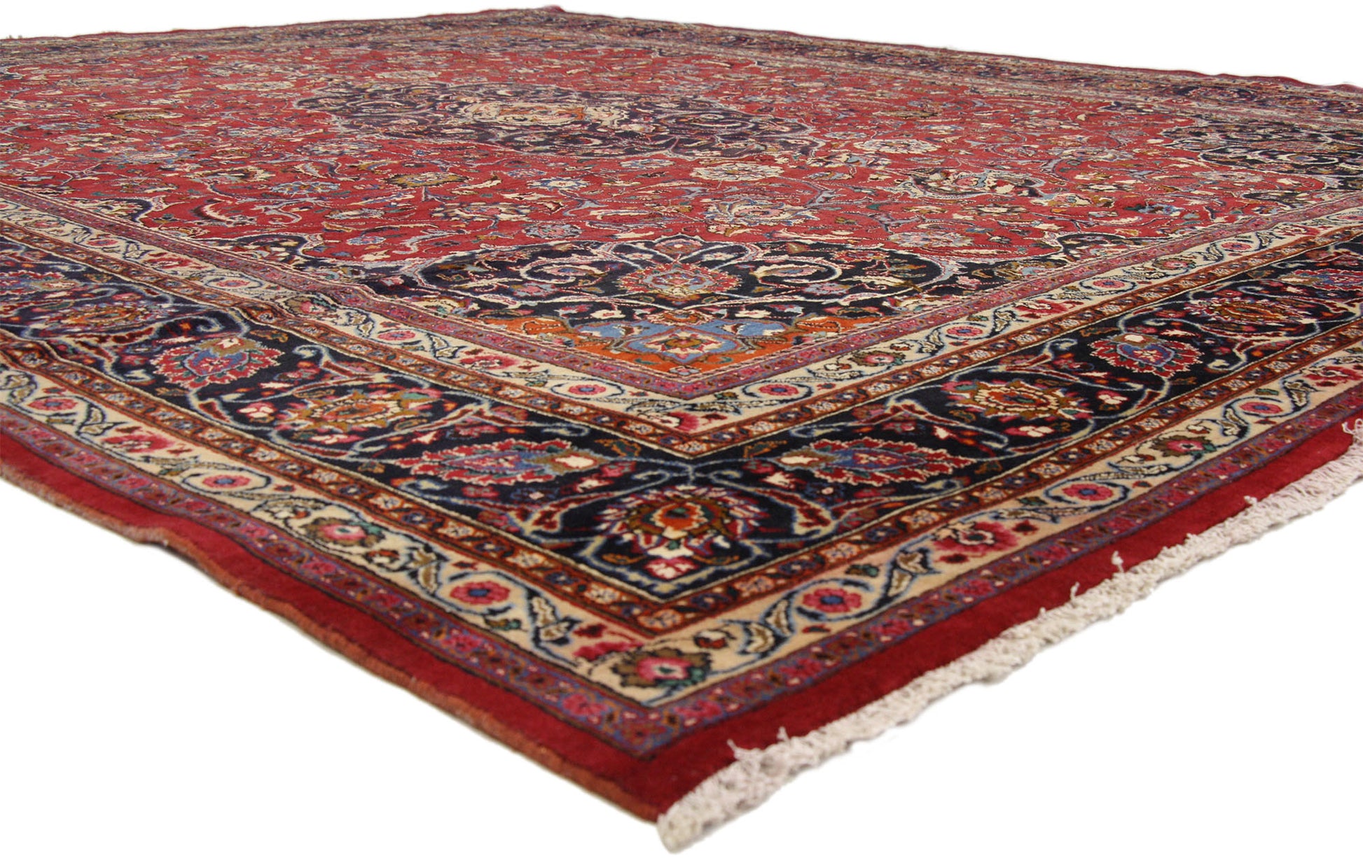 11 x 14 Vintage Persian Mashhad Rug 76216