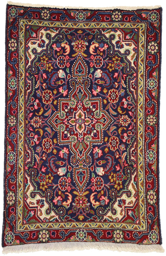 2 x 3 Vintage Persian Hamadan Rug 76218