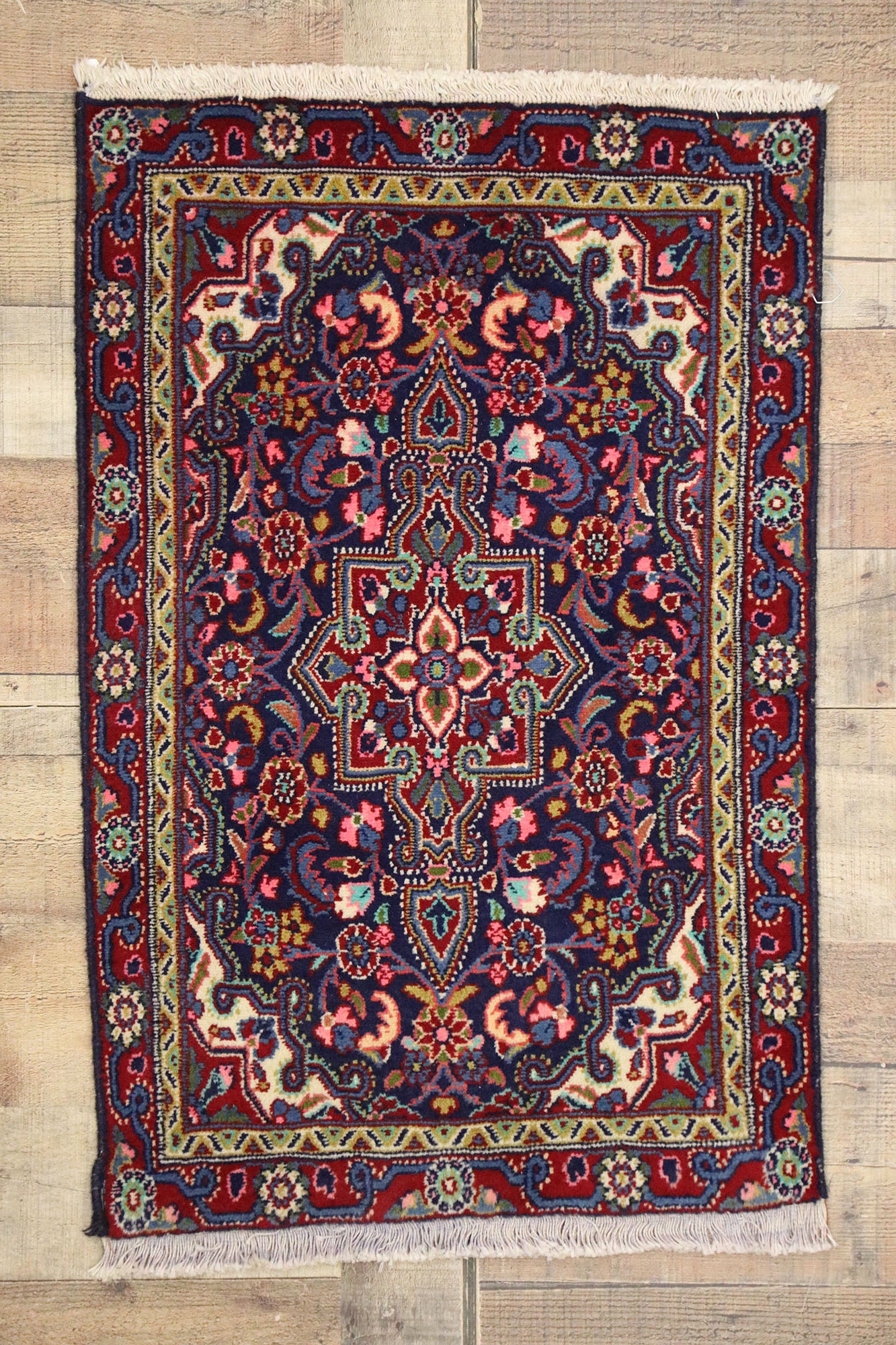 2 x 3 Vintage Persian Hamadan Rug 76219