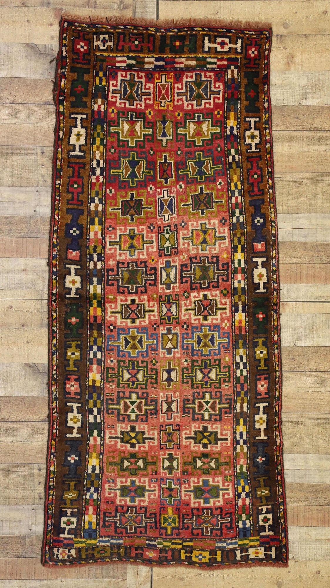 3 x 7 Vintage Persian Azerbaijan Rug 76221