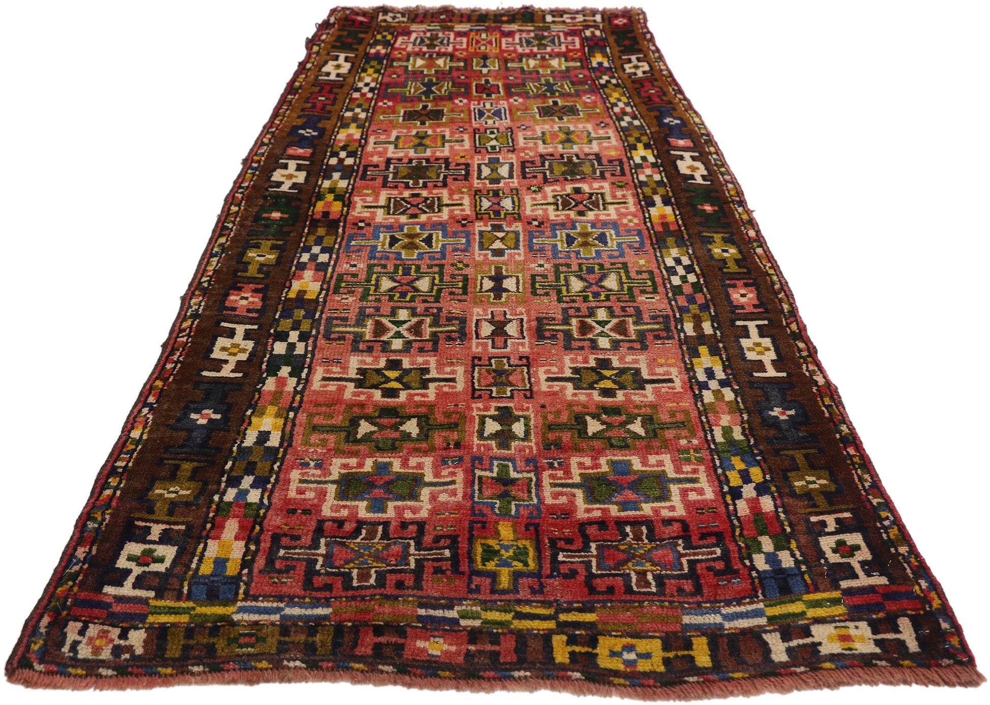 3 x 7 Vintage Persian Azerbaijan Rug 76221