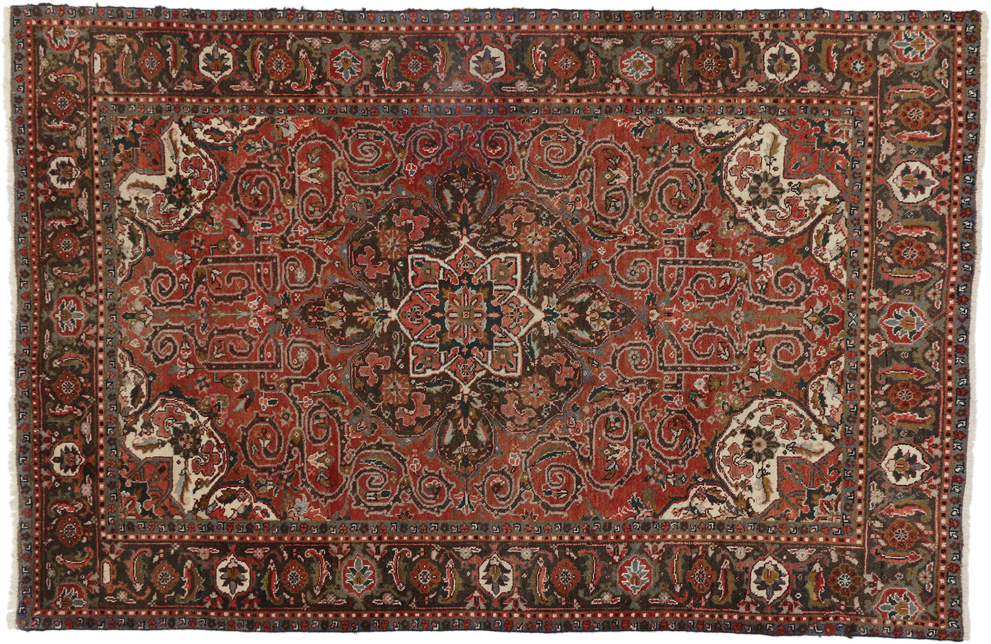 6 x 10 Vintage Persian Heriz Rug 76226