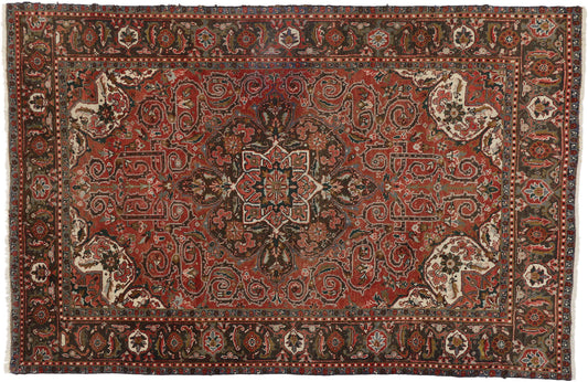 6 x 10 Vintage Persian Heriz Rug 76226