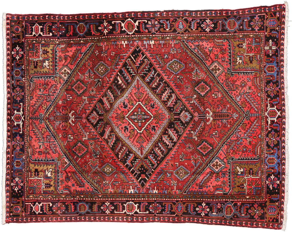8 x 10 Vintage Heriz Rug 76238