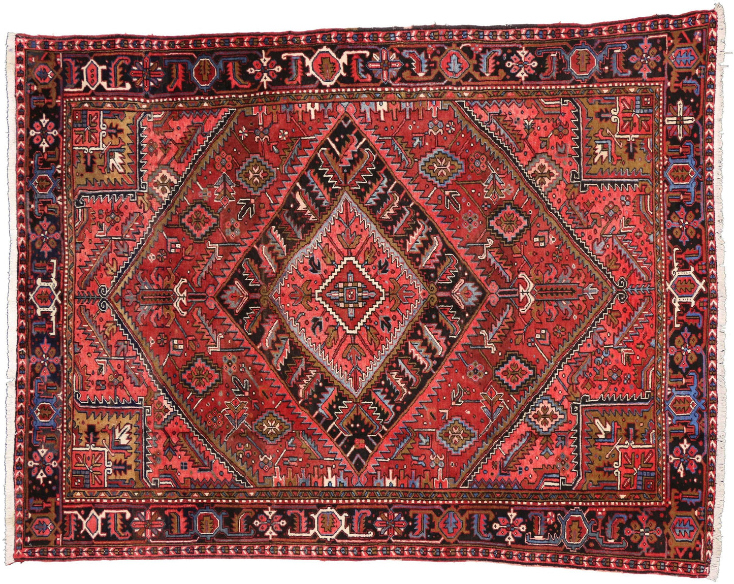 8 x 10 Vintage Heriz Rug 76238