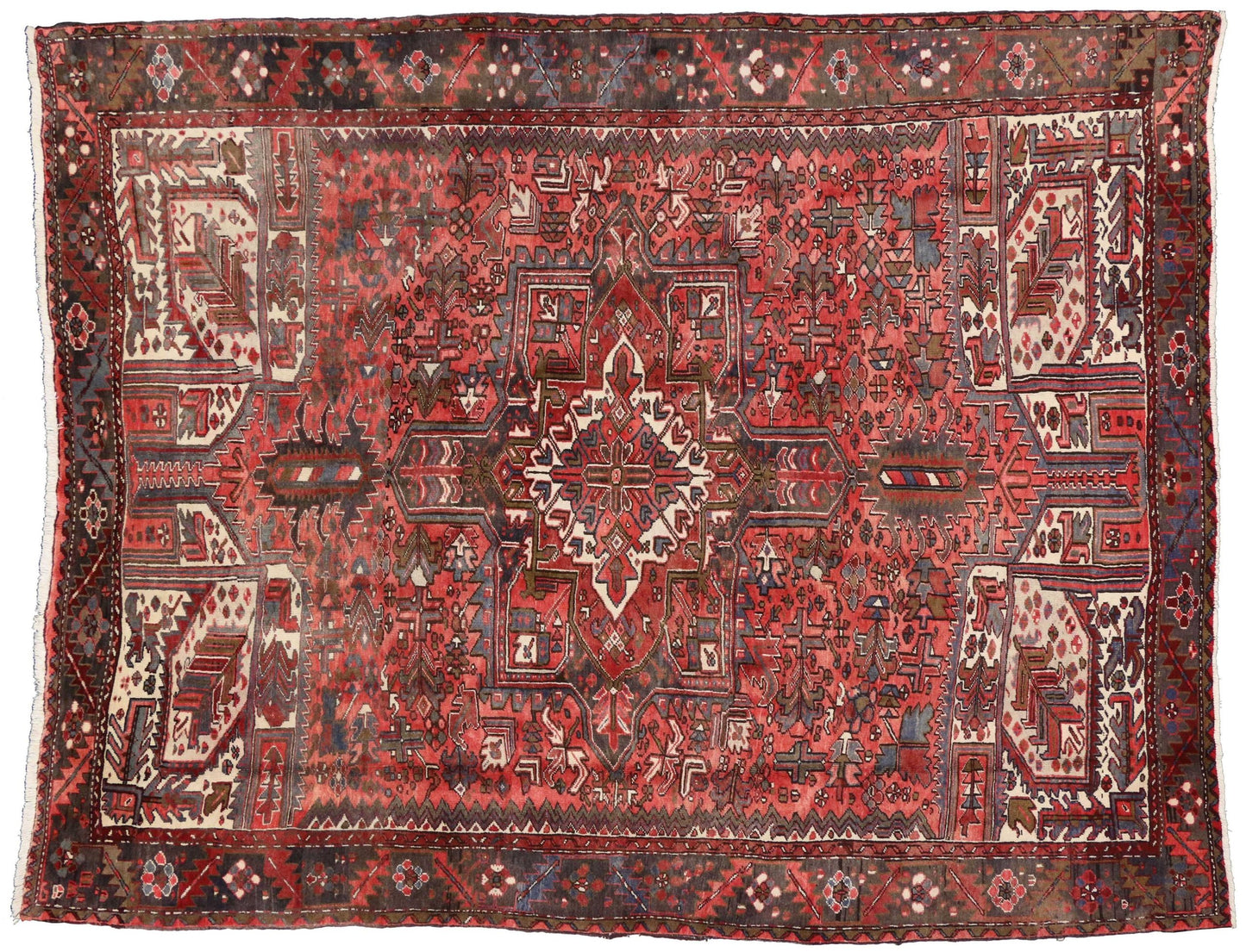 9 x 11 Vintage Persian Heriz Rug 76240