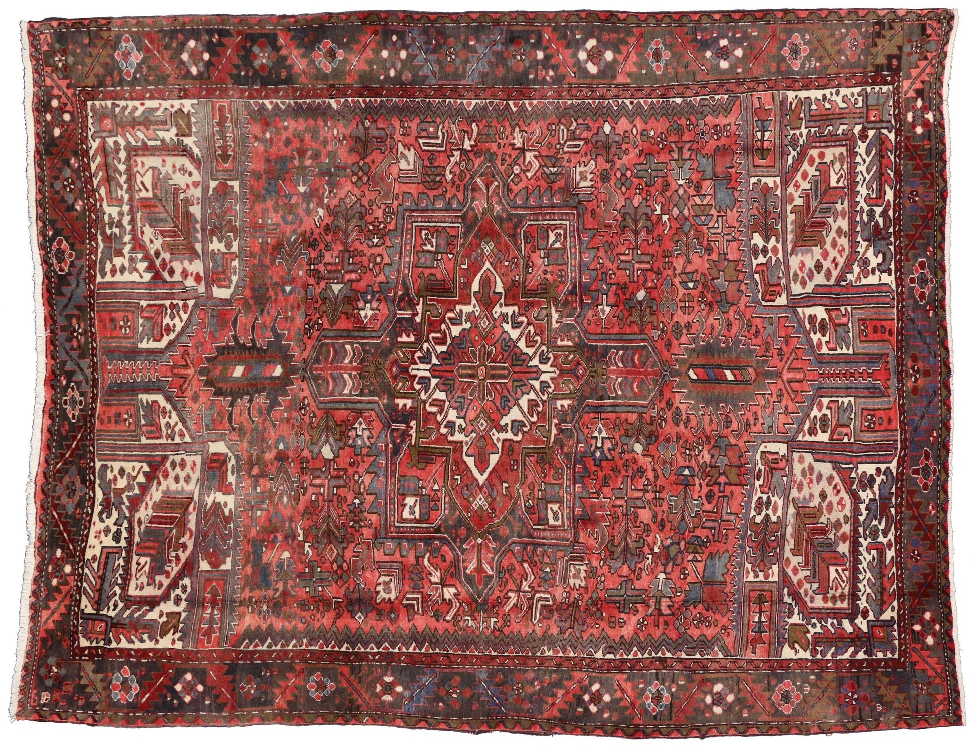 9 x 11 Vintage Persian Heriz Rug 76240