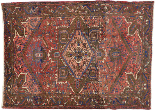 7 x 10 Vintage Persian Heriz Rug 76241