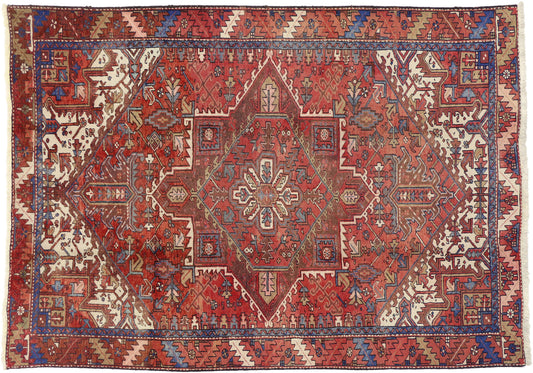 7 x 10 Vintage Heriz Rug 76242