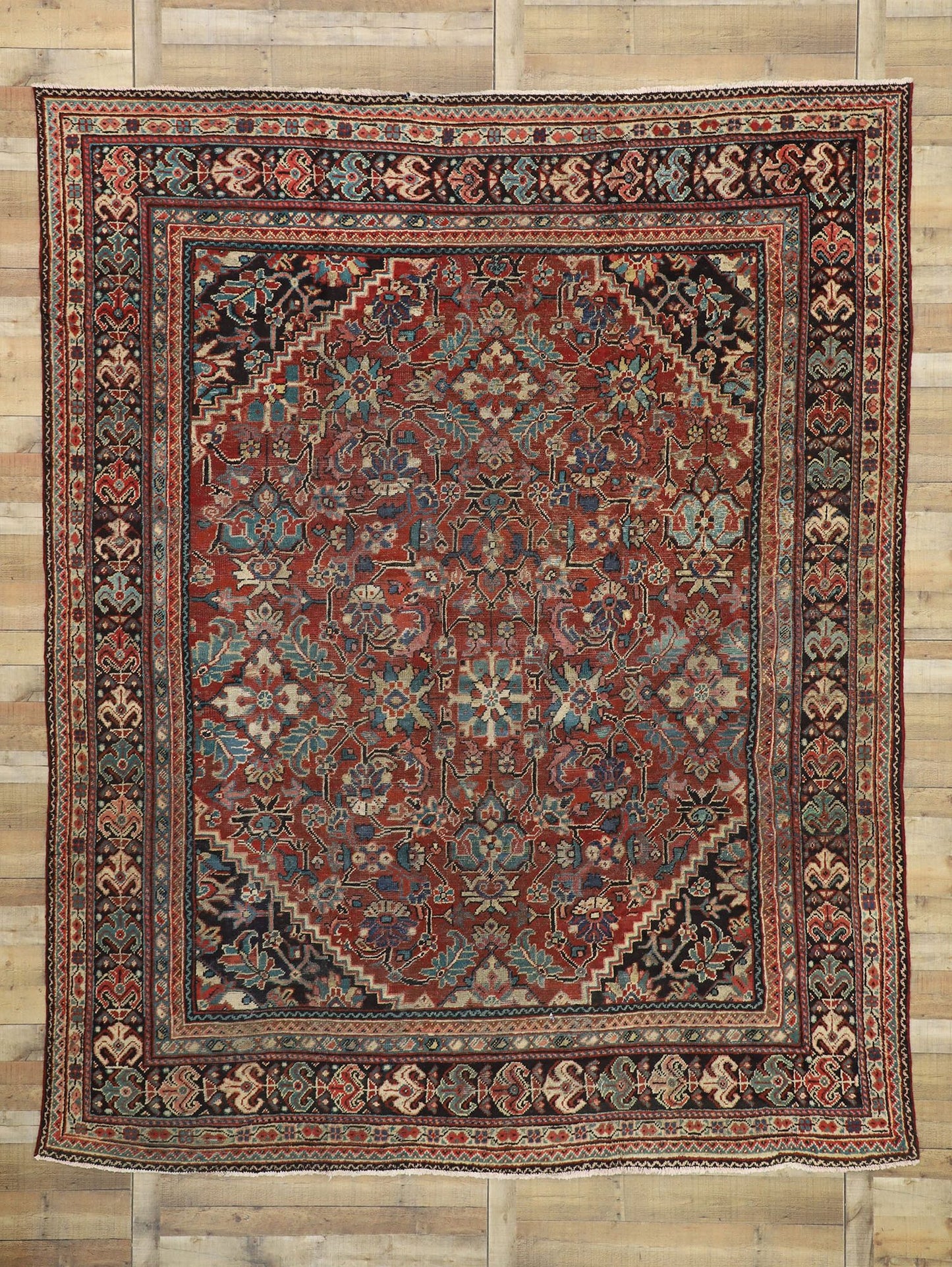 10 x 12 Vintage Persian Mahal Rug 76251