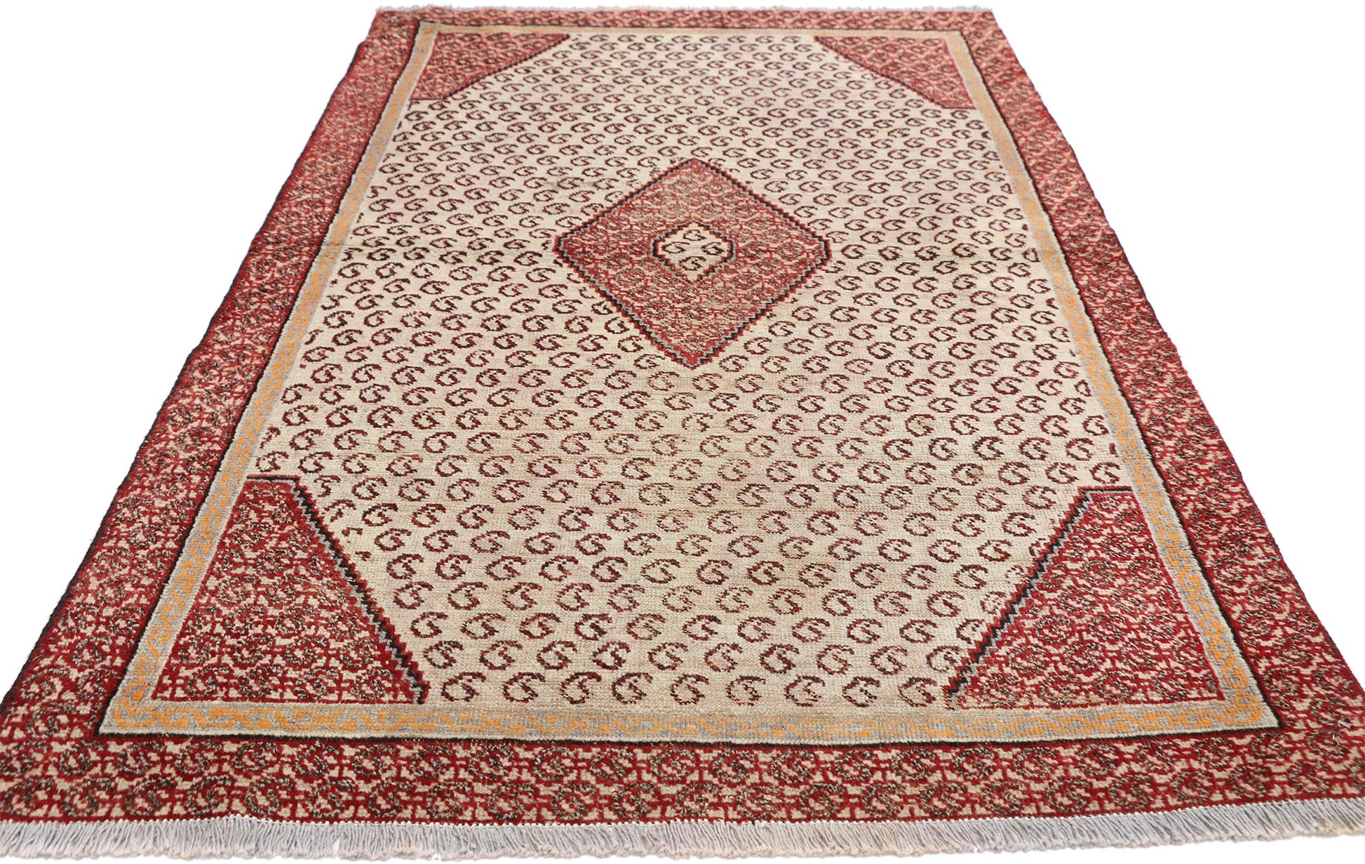 4 x 6 Vintage Persian Hamadan Rug 76260