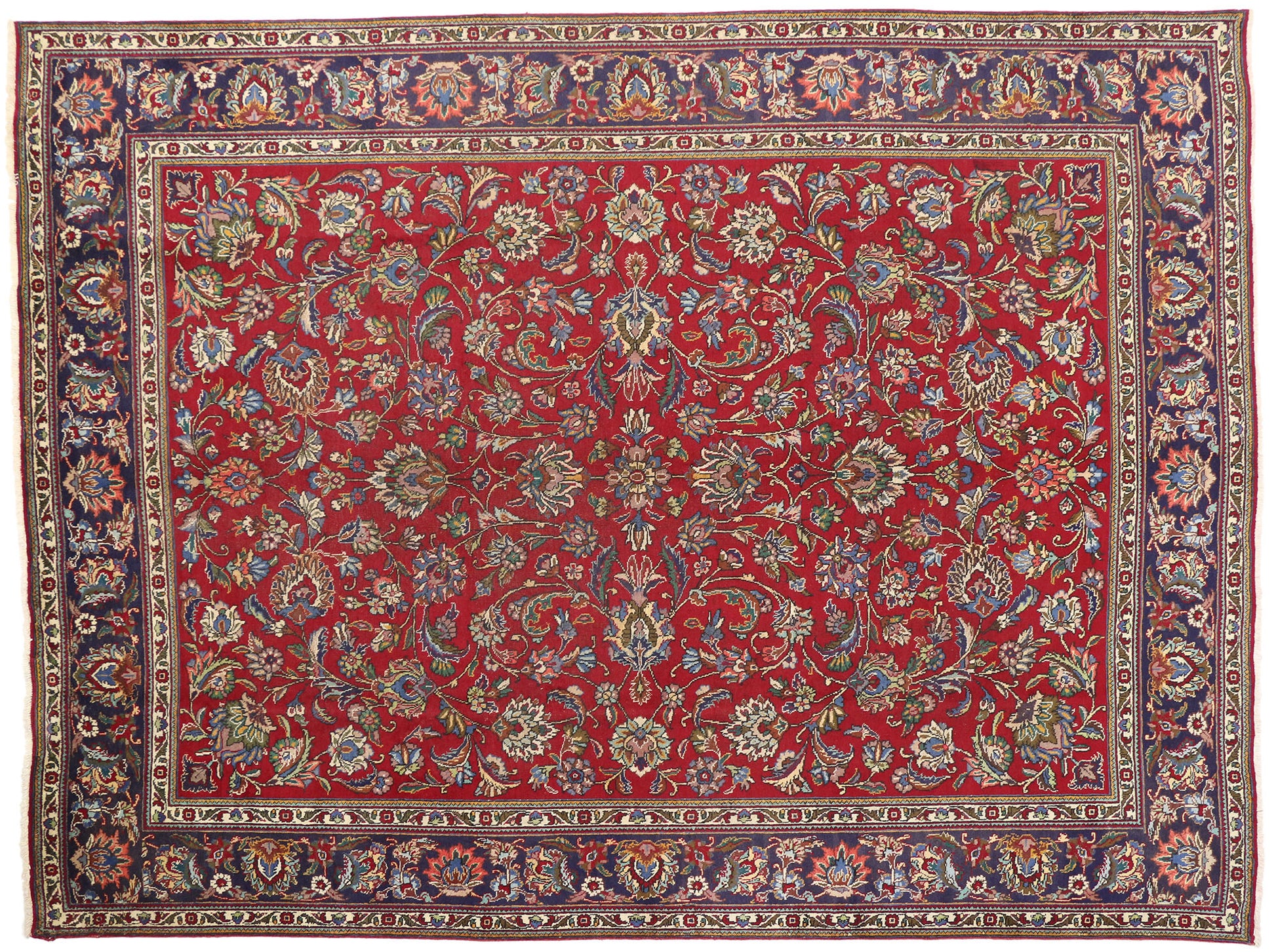 10 x 13 Vintage Persian Tabriz Rug 76262