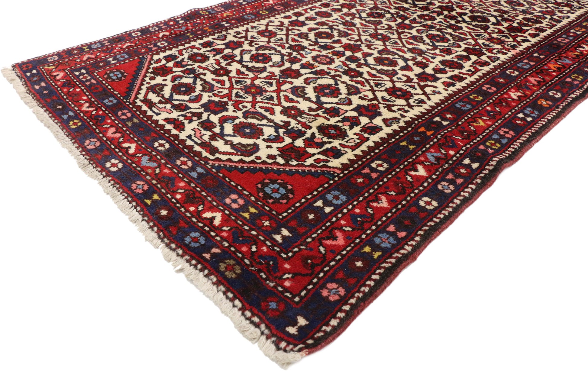 3 x 7 Vintage Persian Hamadan Rug 76264