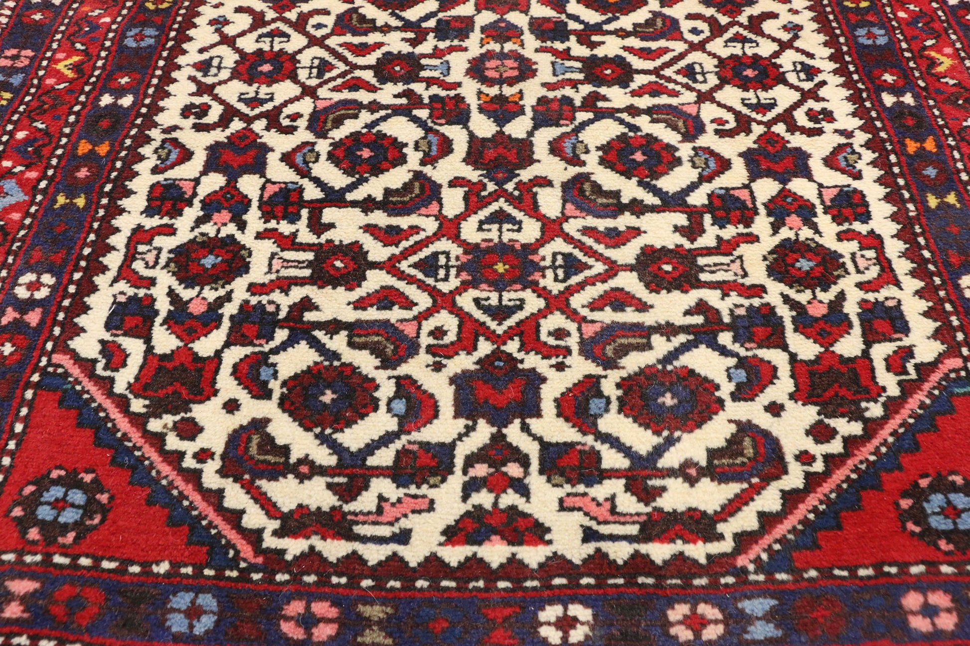 3 x 7 Vintage Persian Hamadan Rug 76264