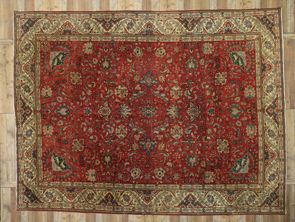 11 x 14 Vintage Persian Tabriz Rug 76280