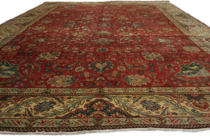 11 x 14 Vintage Persian Tabriz Rug 76280