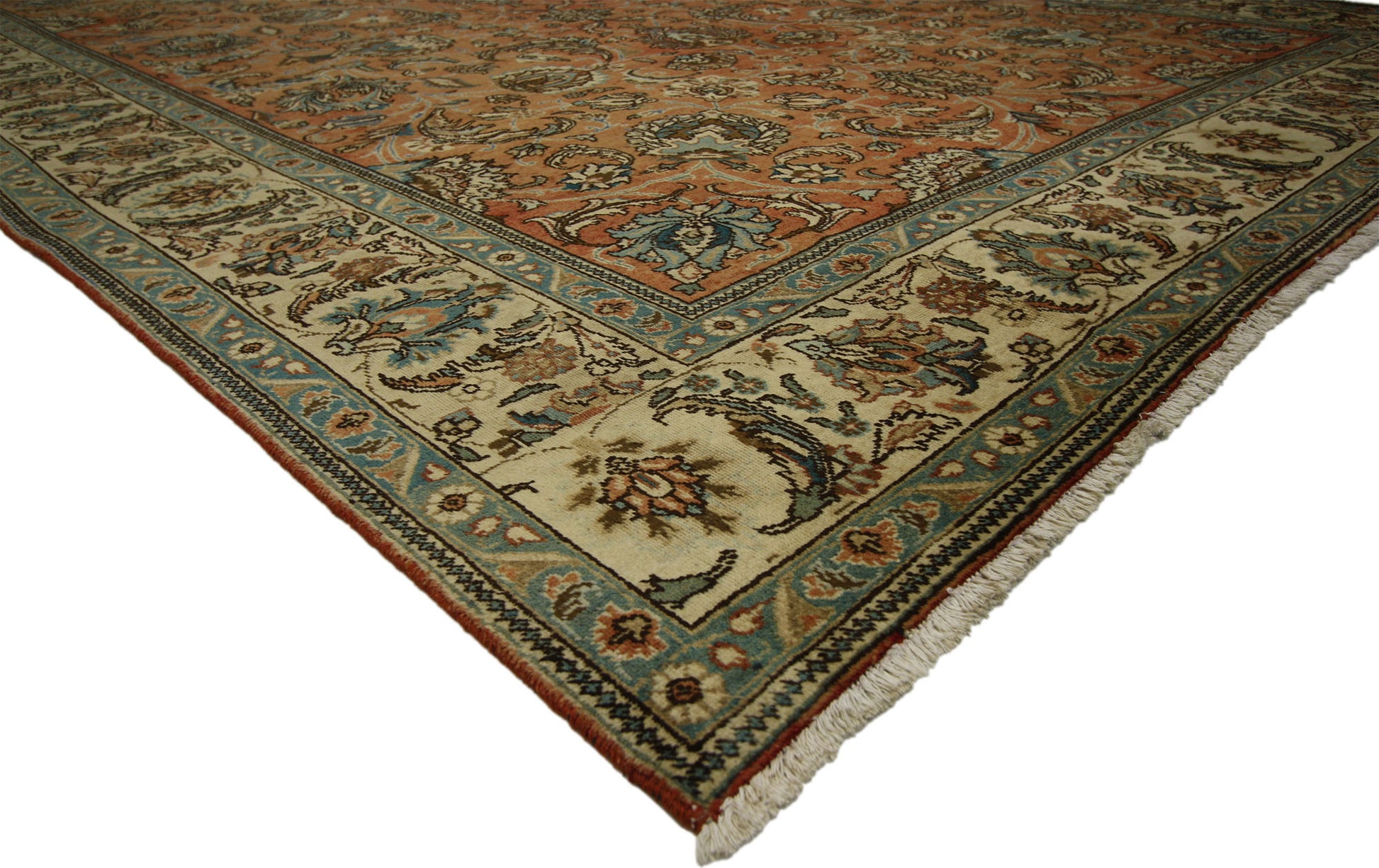 10 x 13 Vintage Persian Tabriz Rug 76281