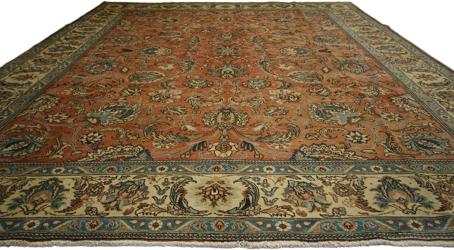 10 x 13 Vintage Persian Tabriz Rug 76281