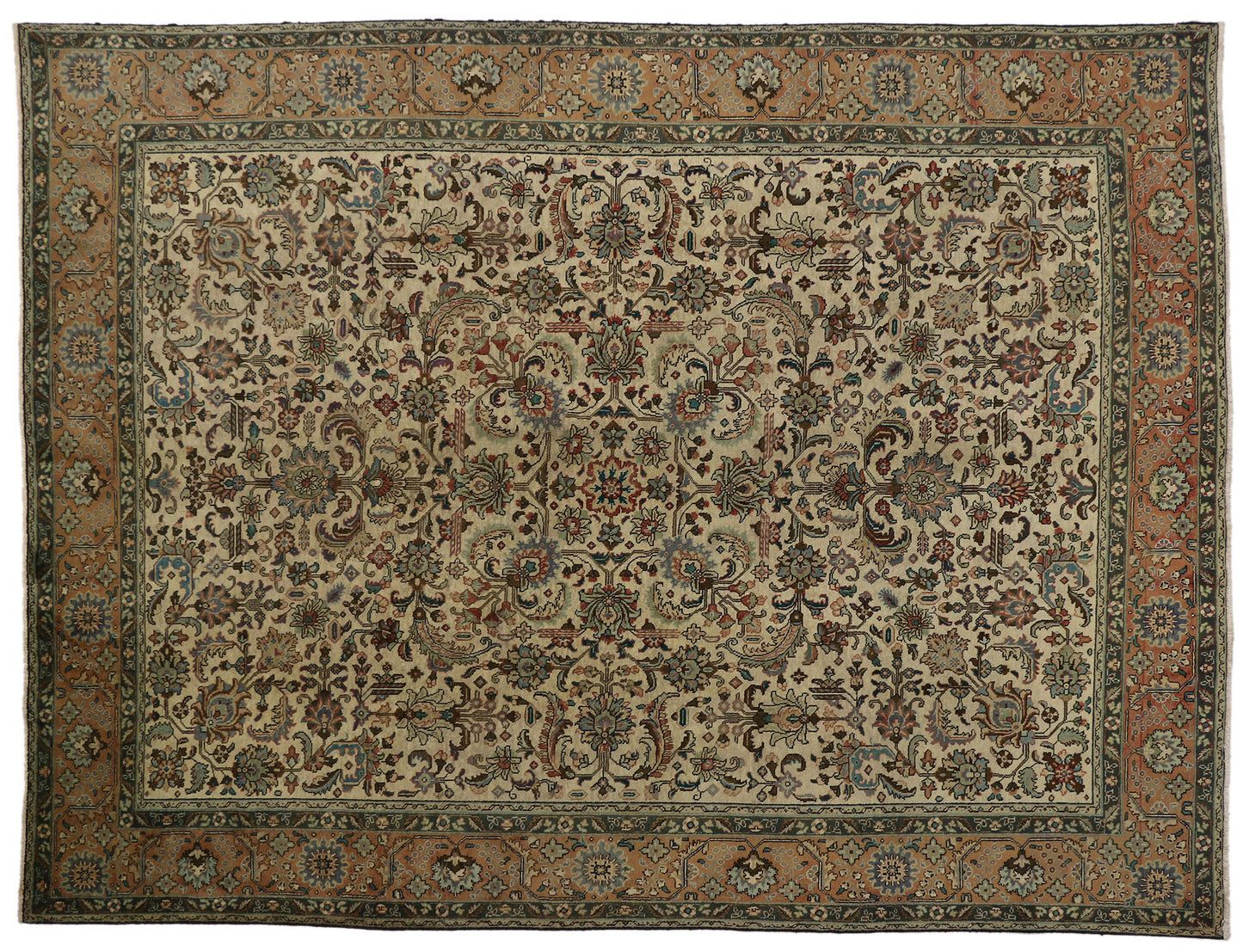 9 x 13 Vintage Persian Tabriz Rug 76282
