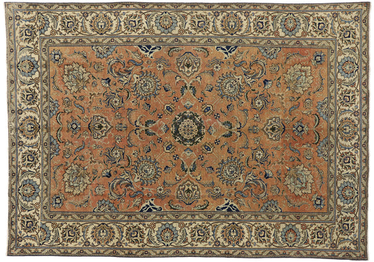 8 x 11 Vintage Persian Tabriz Rug 76284