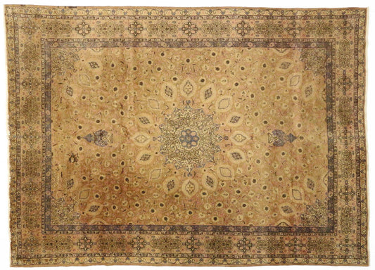 11 x 16 Vintage Persian Tabriz Rug 76296