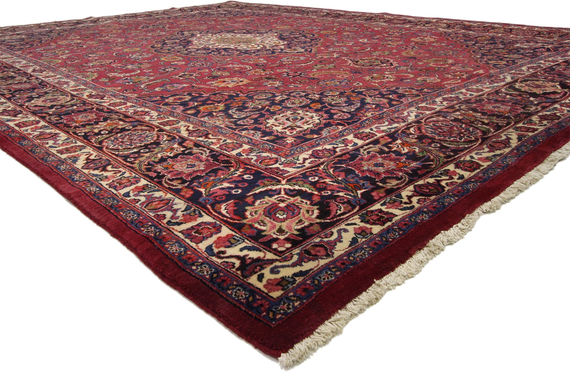 10 x 13 Vintage Persian Mashhad Rug 76301