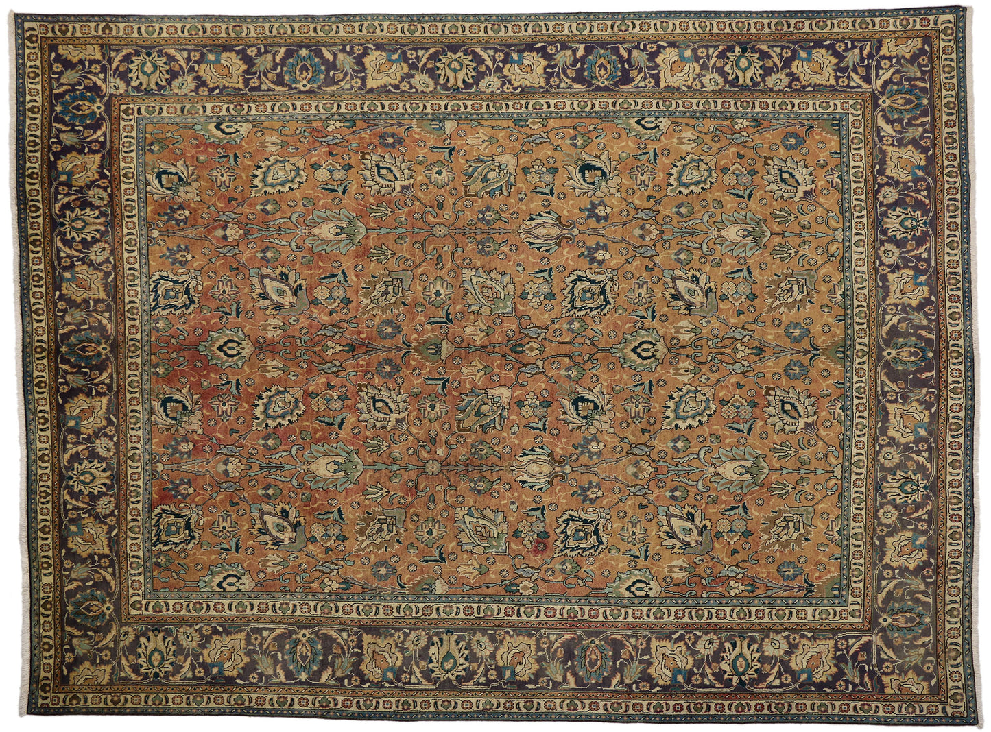 9 x 12 Vintage Tabriz Rug 76303