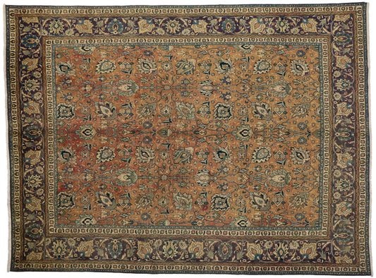 9 x 12 Vintage Tabriz Rug 76303