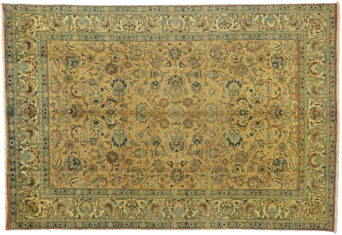 7 x 11 Vintage Persian Tabriz Rug 76308