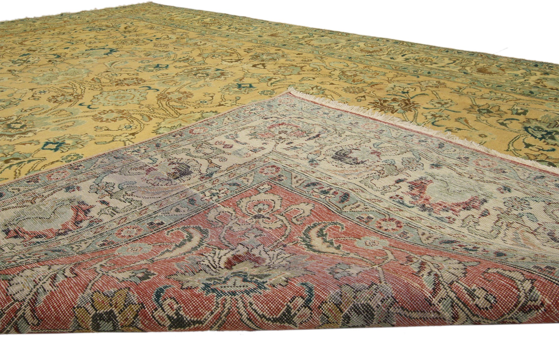7 x 11 Vintage Persian Tabriz Rug 76308