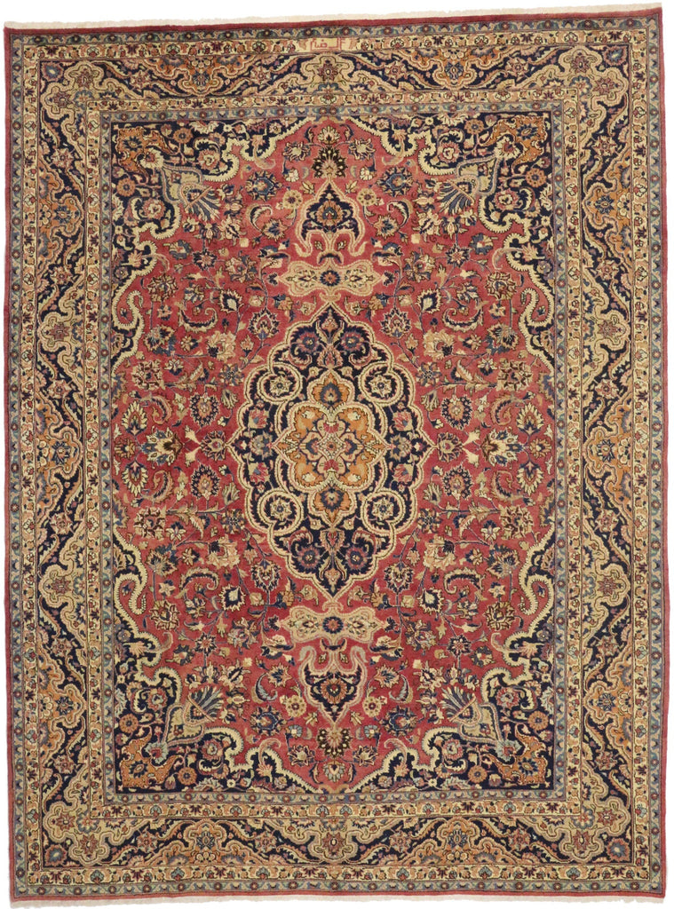 10 x 13 Vintage Persian Mashhad Rug 76310