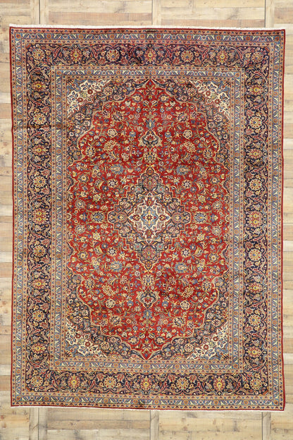 10 x 14 Vintage Kashan Rug 76311
