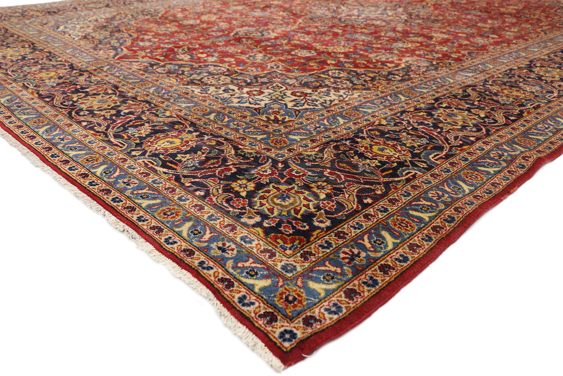 10 x 14 Vintage Kashan Rug 76311