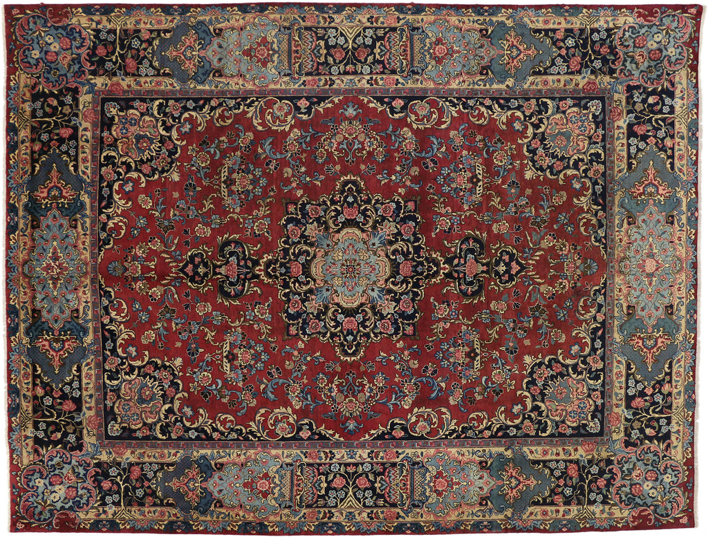10 x 13 Vintage Persian Mashad Rug 76315