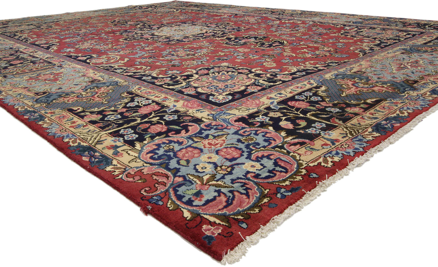 10 x 13 Vintage Persian Mashad Rug 76315