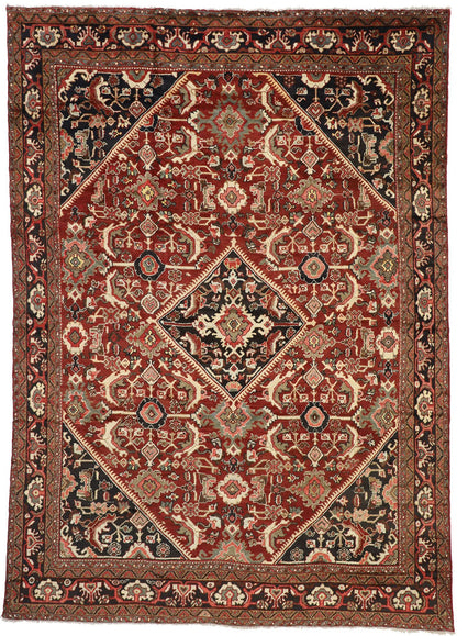 10 x 13 Vintage Persian Mahal Rug 76317