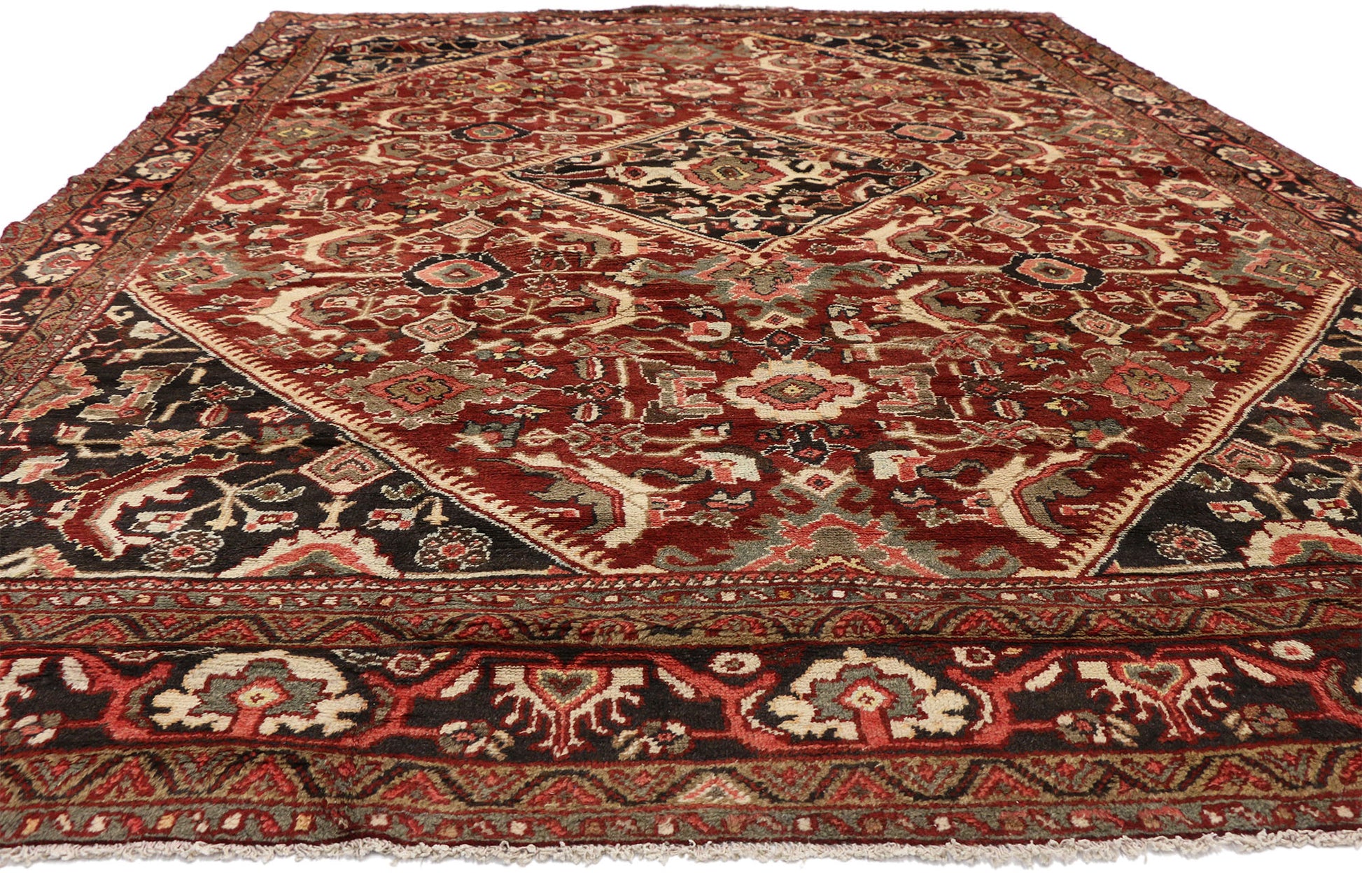 10 x 13 Vintage Persian Mahal Rug 76317