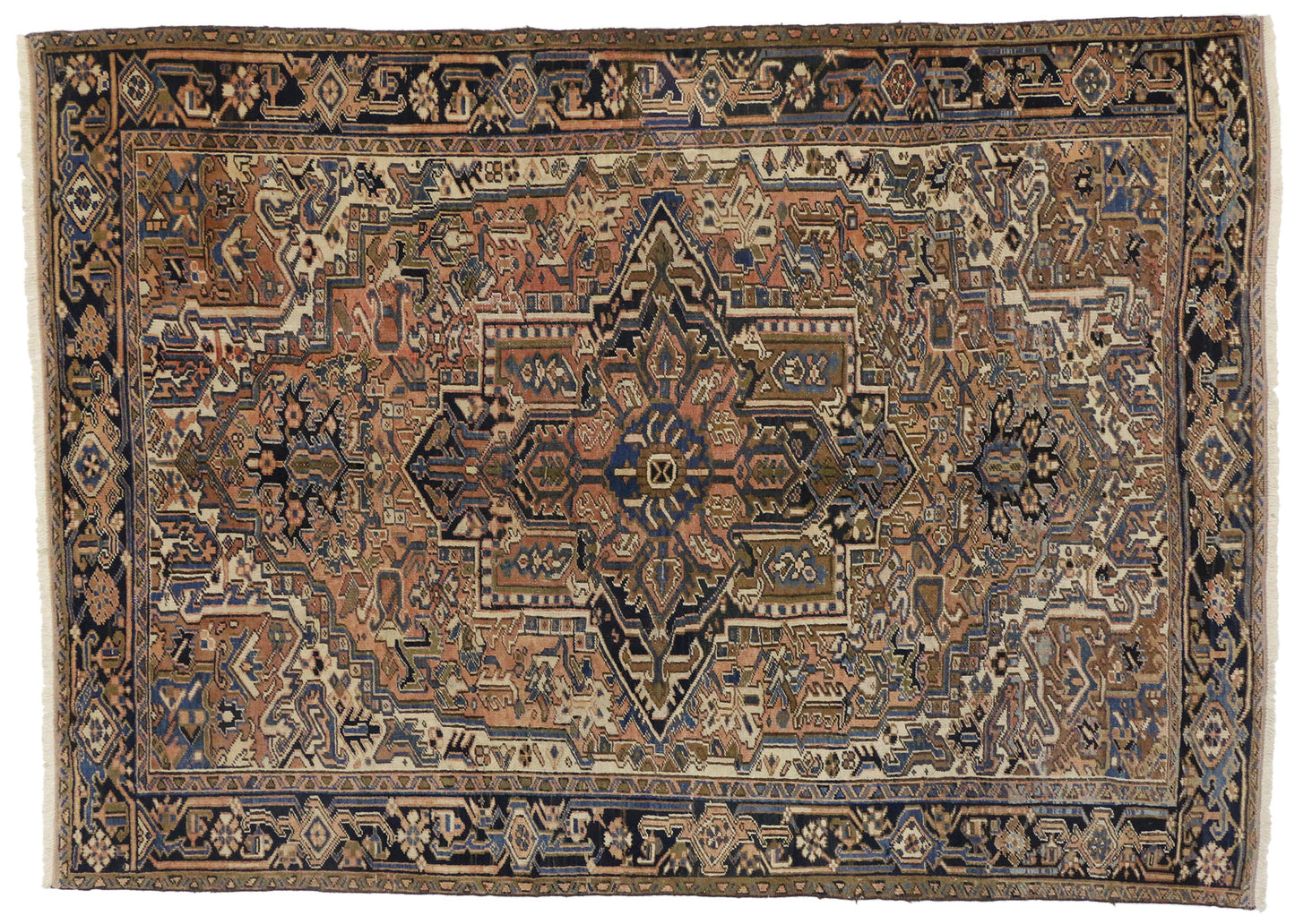 7 x 10 Vintage Persian Heriz Rug 76320