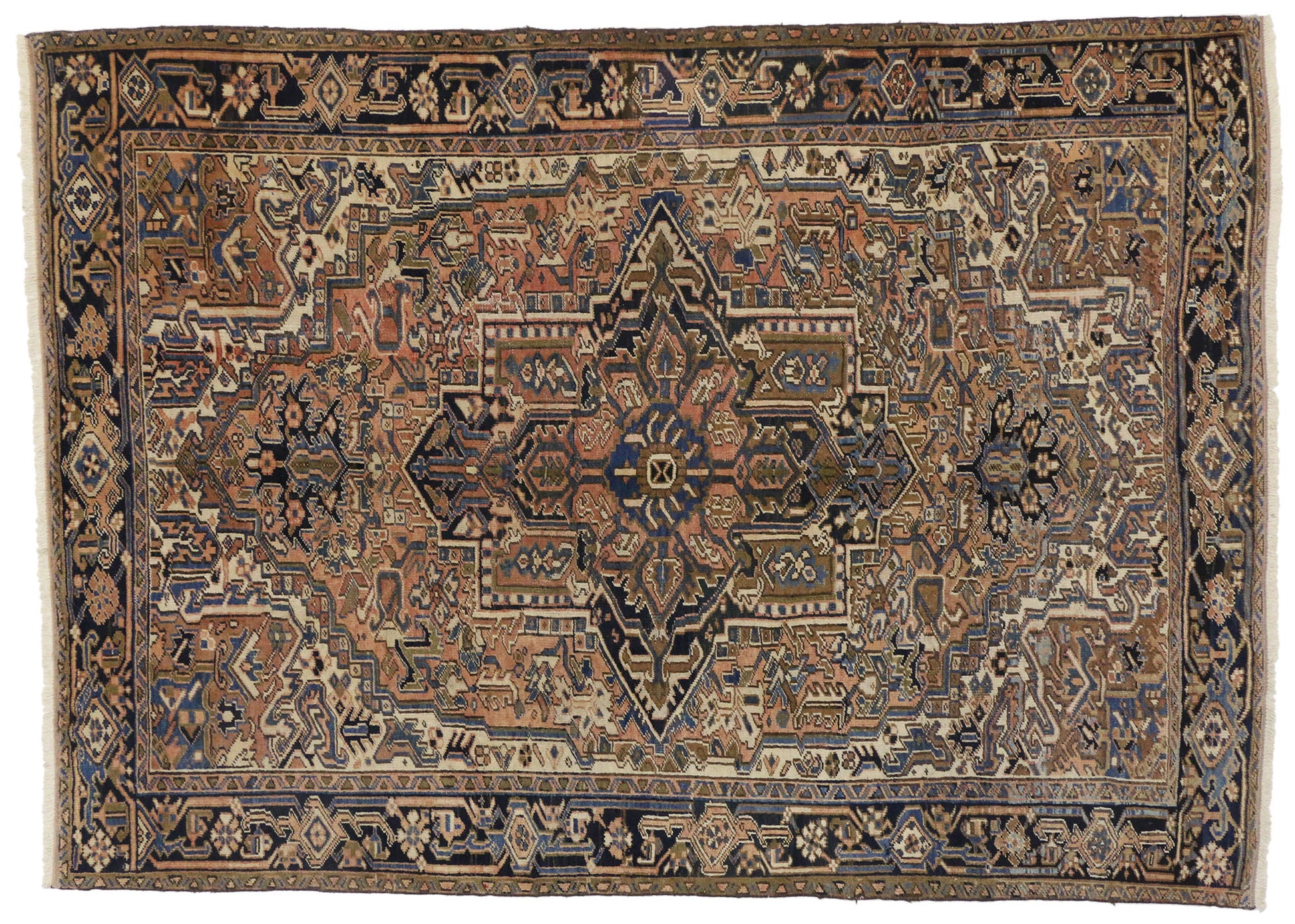 7 x 10 Vintage Persian Heriz Rug 76320