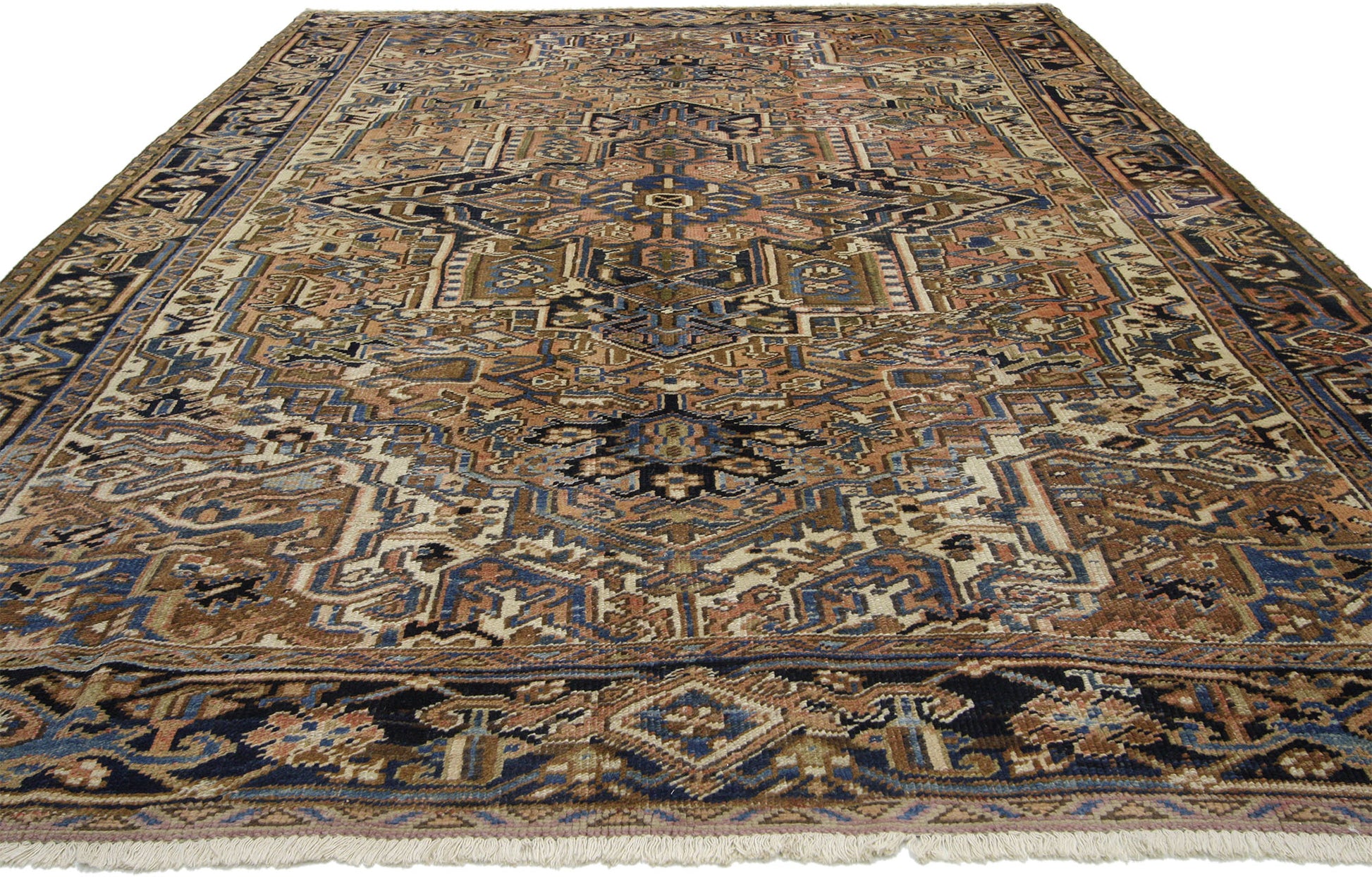 7 x 10 Vintage Persian Heriz Rug 76320