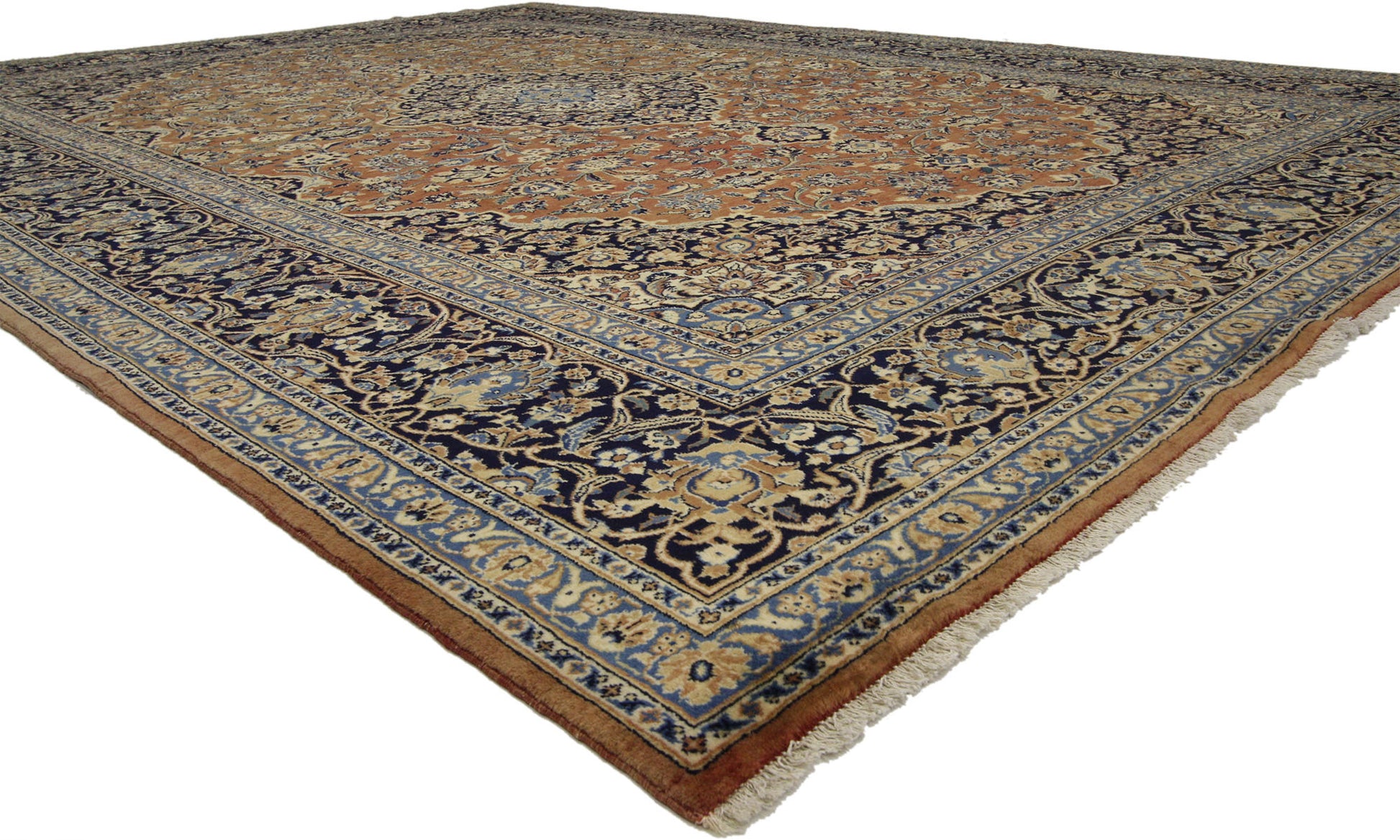 9 x 13 Vintage Kashan Rug 76325