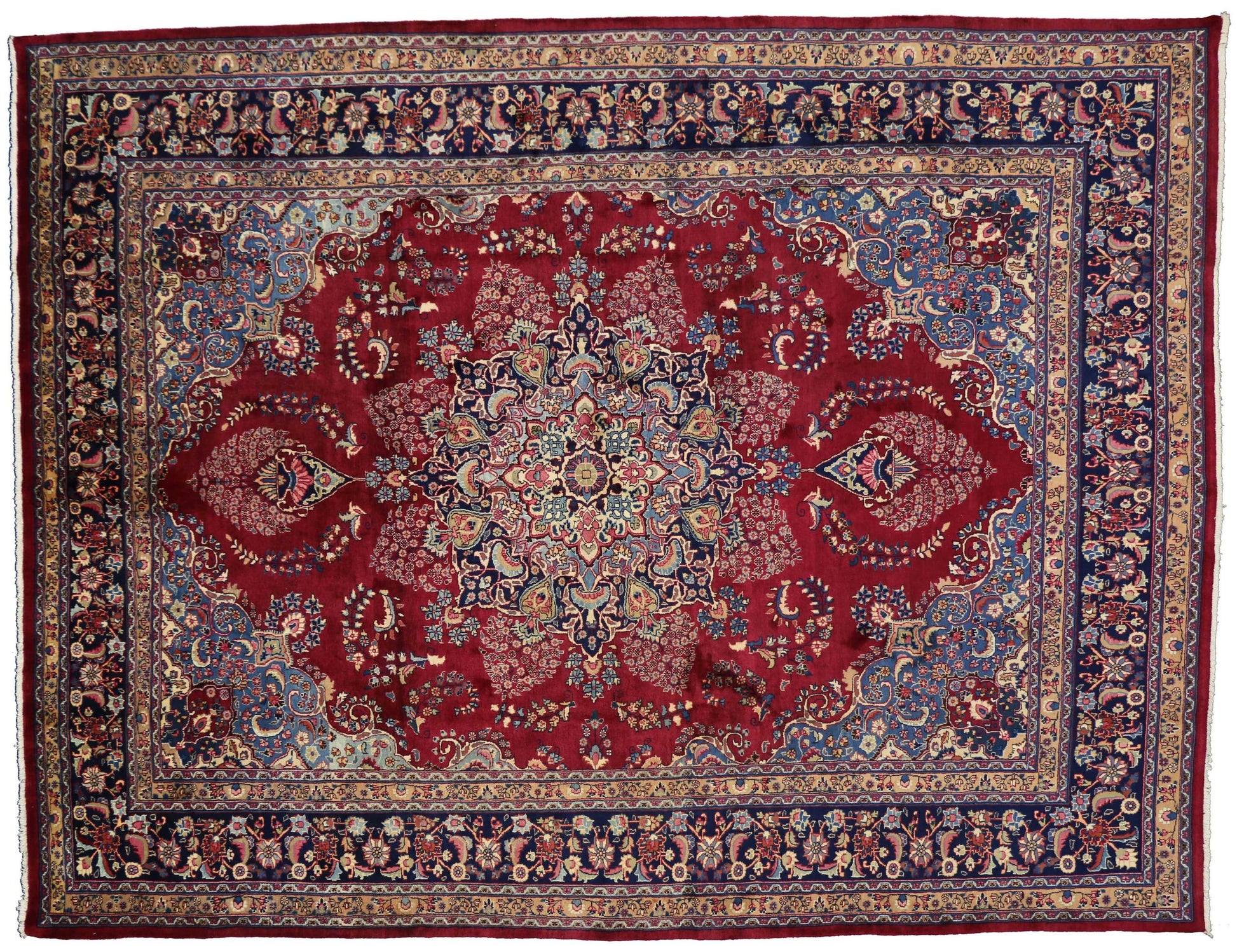 10 x 13 Vintage Mashad Rug 76330
