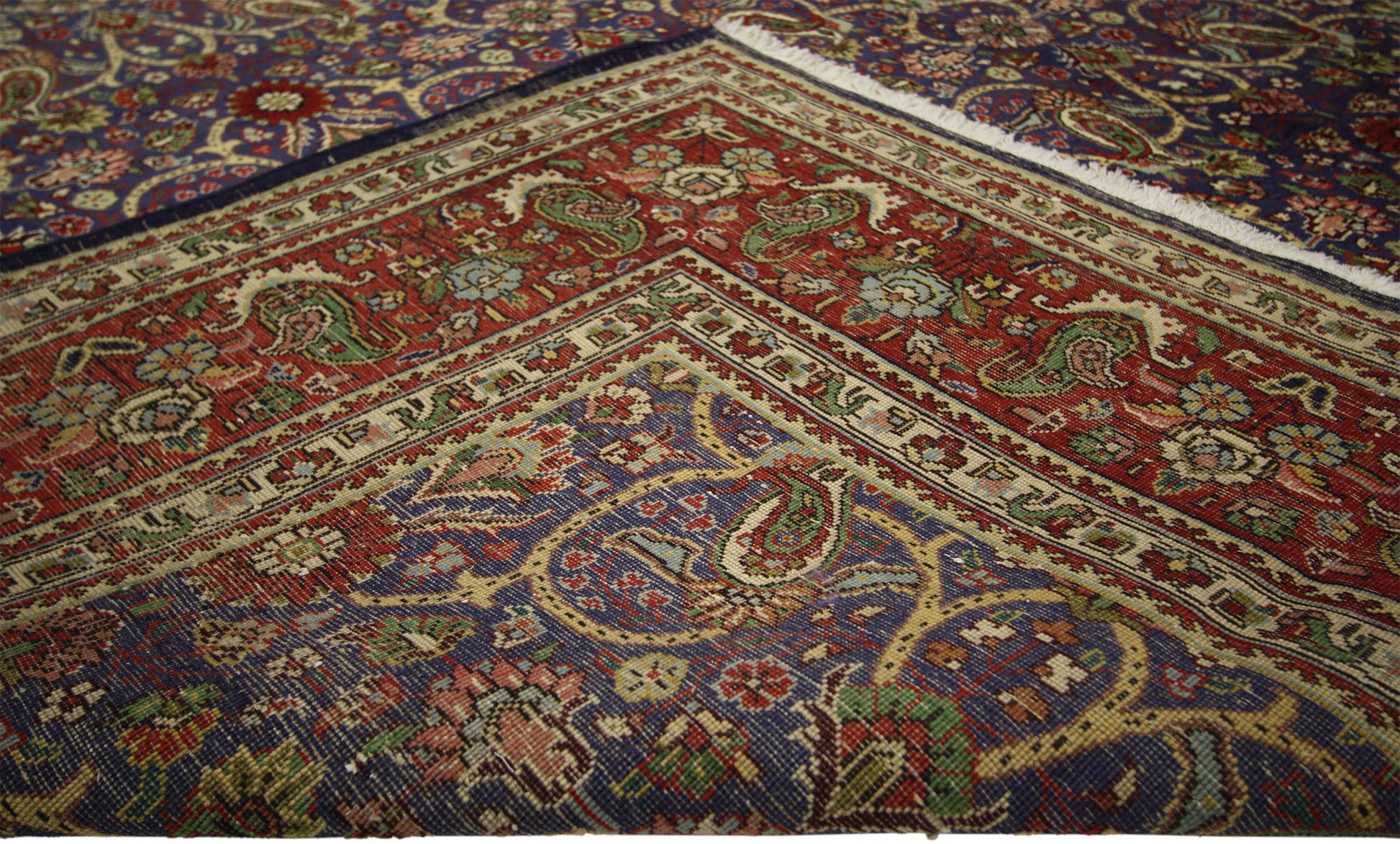 10 x 13 Vintage Persian Tabriz Rug 76331