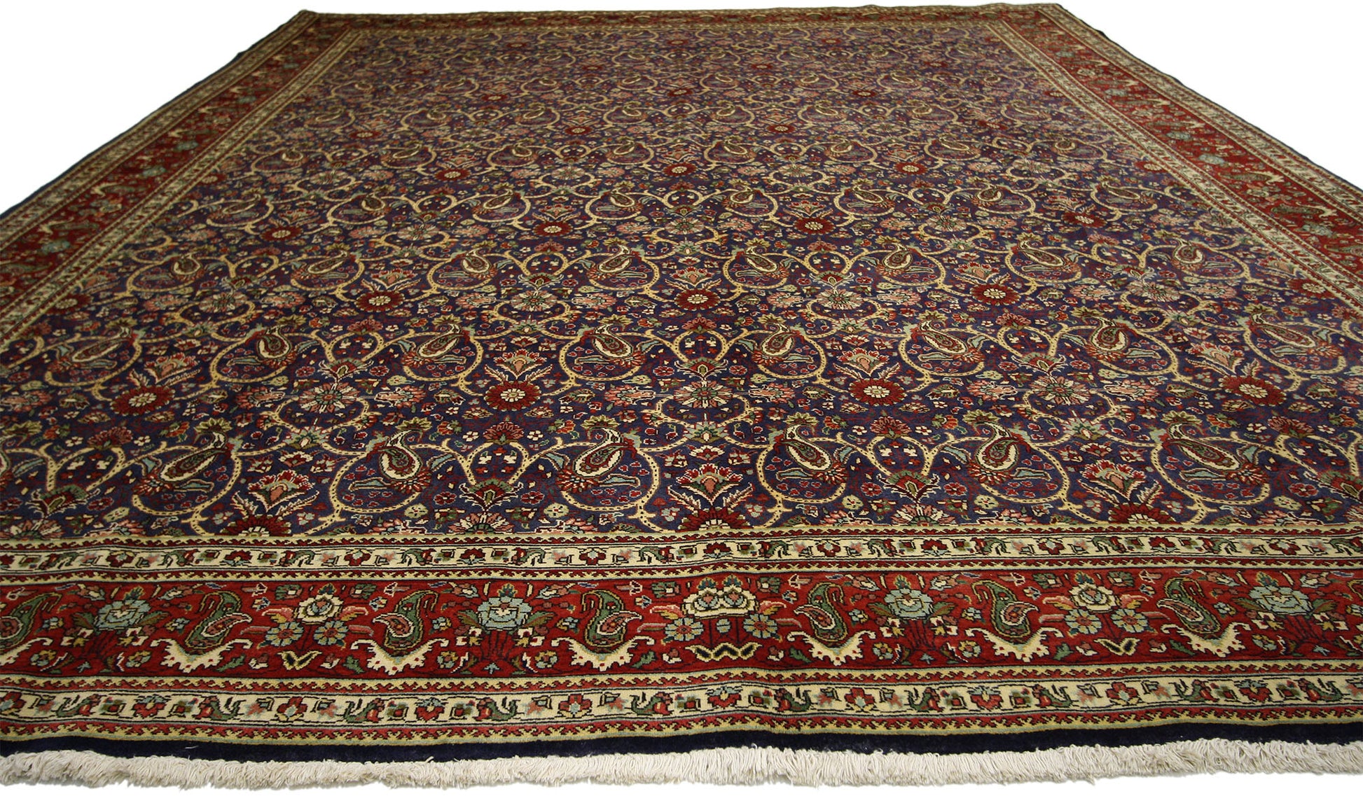 10 x 13 Vintage Persian Tabriz Rug 76331