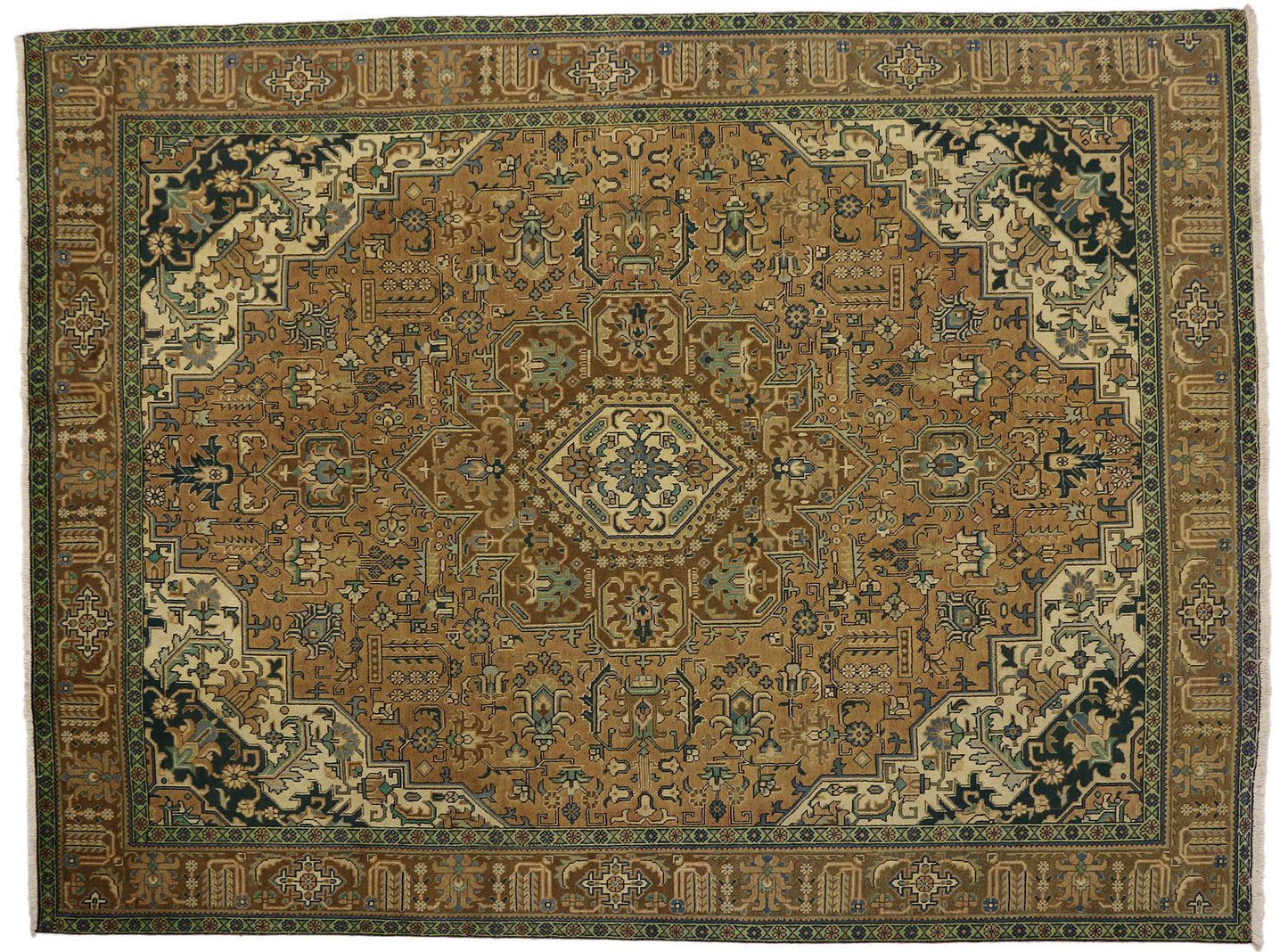 9 x 13 Vintage Persian Tabriz Rug 76342